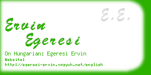 ervin egeresi business card